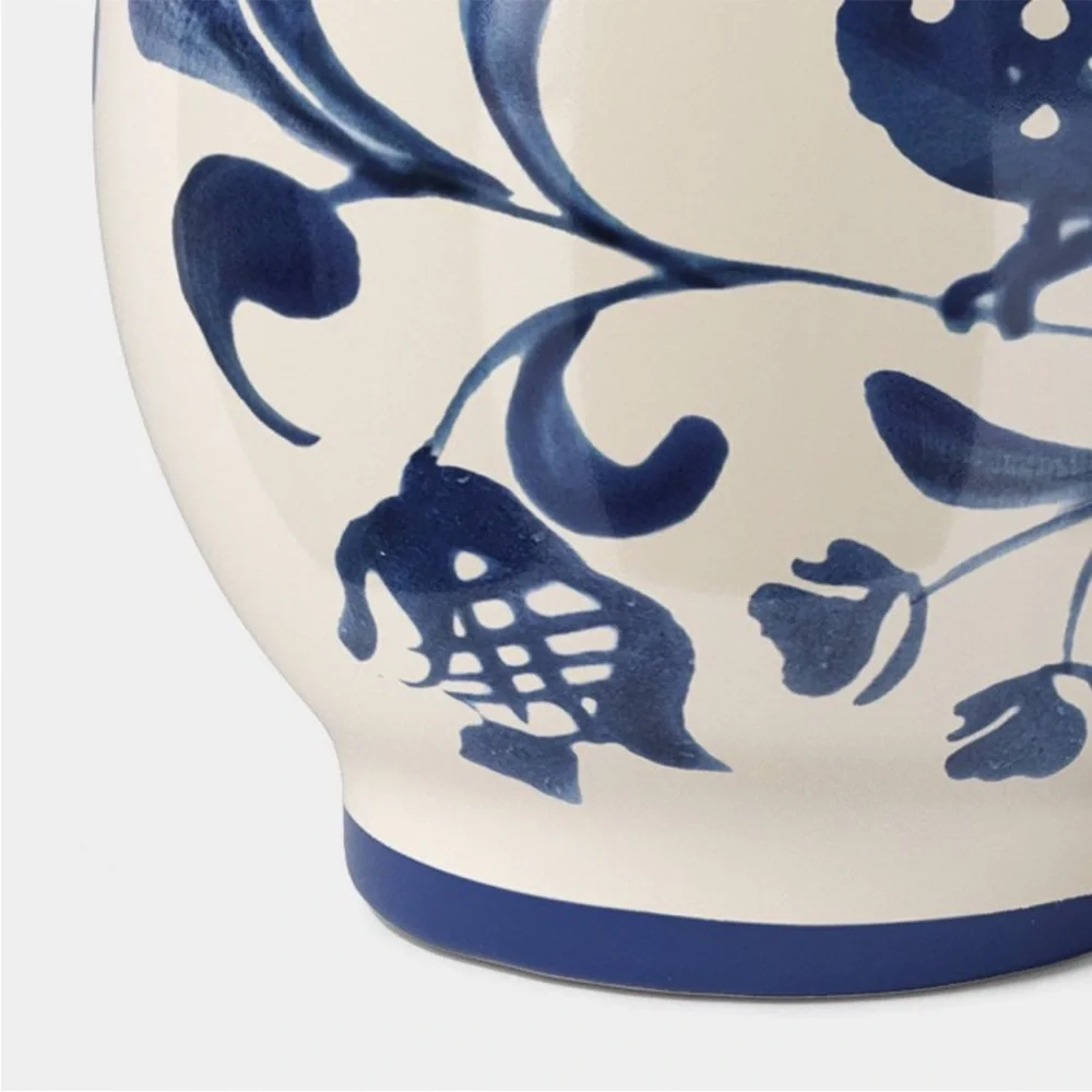 Blue Painted Ceramic Bud Vase - Threshold